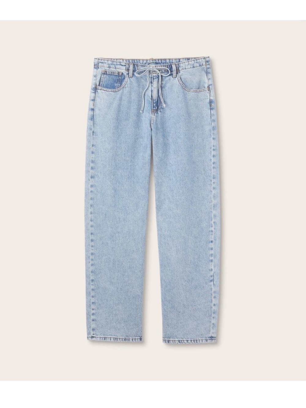 PARKE • TARGET COLLAB Women's Mid-Rise Drawstring Baggy Jeans - Light Wash 4